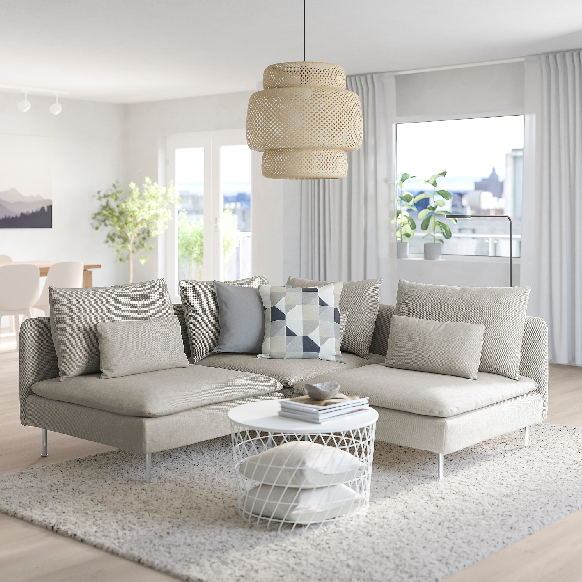 SÖDERHAMN corner sofa, 3-seat