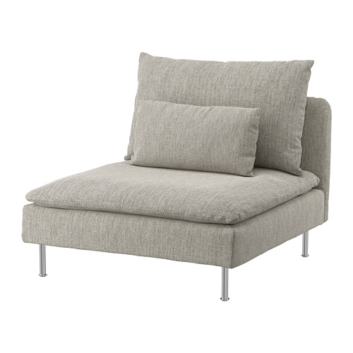 SÖDERHAMN - 單人座沙發布套, Viarp 米色/咖啡色 | IKEA 線上購物 - PE768589_S4