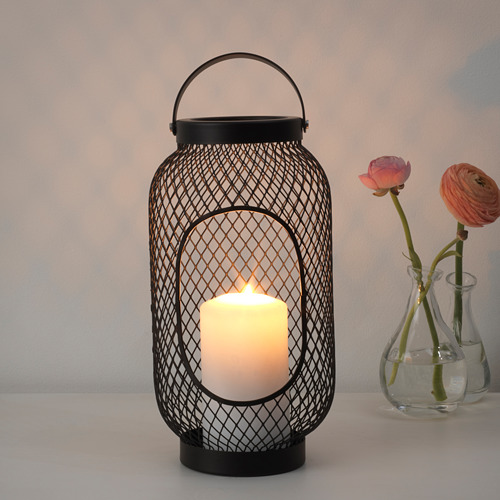 TOPPIG - 柱狀蠟燭燭台, 黑色 | IKEA 線上購物 - PE606229_S4