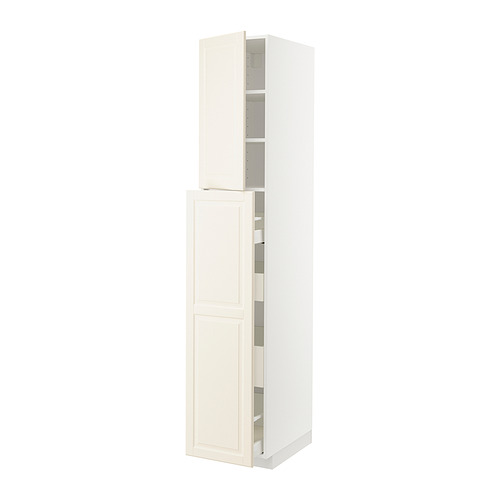 METOD/MAXIMERA - hc w p-o func 4drw/1dr/2shlv, white/Bodbyn off-white | IKEA Taiwan Online - PE824841_S4