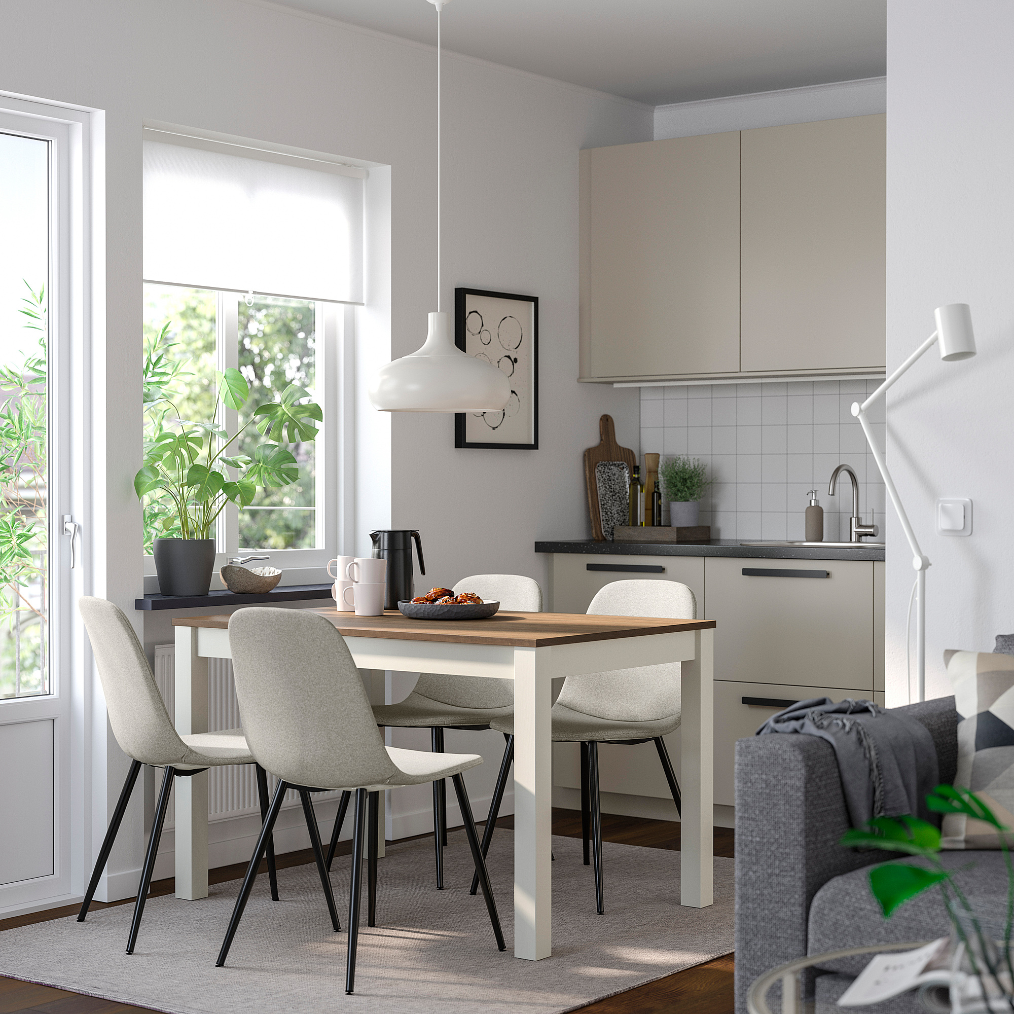 ÅLHULT/NORDMANSSKÄR 餐桌附4張餐椅