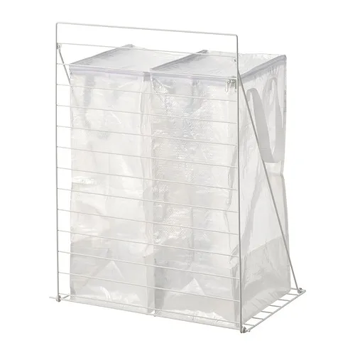JOSTEIN - 附架收納袋, 白色/透明 室內/戶外用, 60x40x74 公分 | IKEA 線上購物 - PE867197_S4