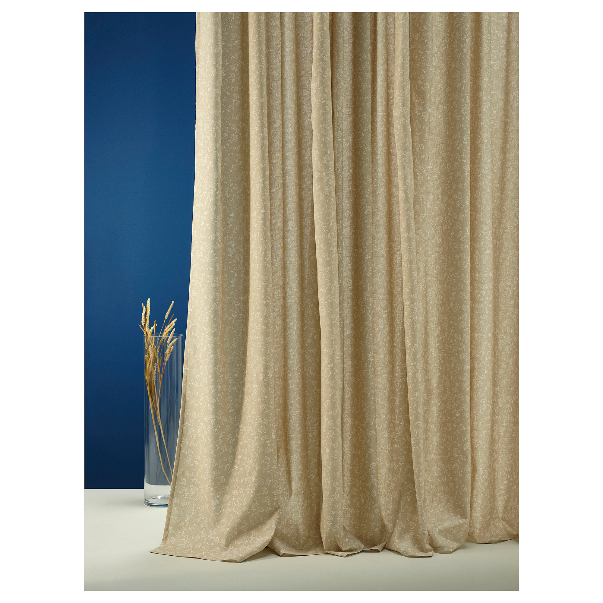 TRYSTÄVMAL curtains, 1 pair