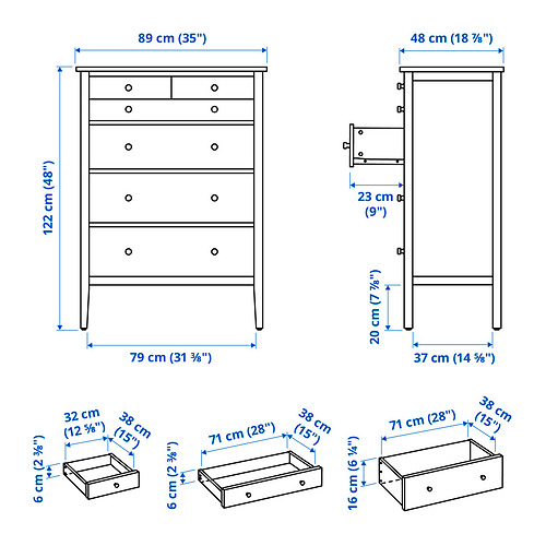 GULLABERG chest of 6 drawers