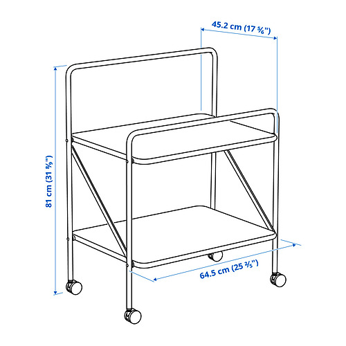 JÄRLÅSA side table on castors