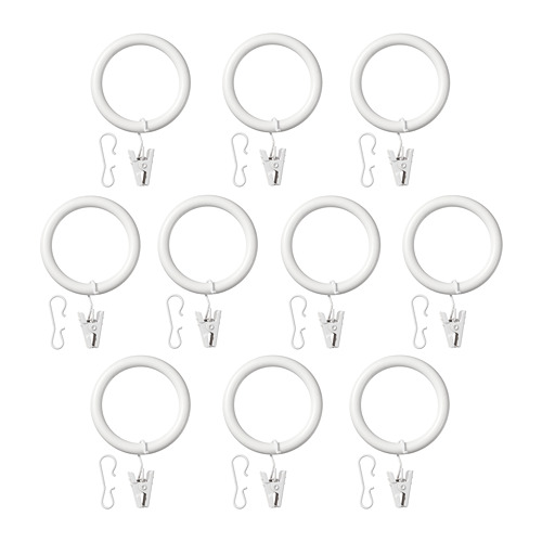 SYRLIG - 窗簾環附夾鉤, 白色 | IKEA 線上購物 - PE680811_S4