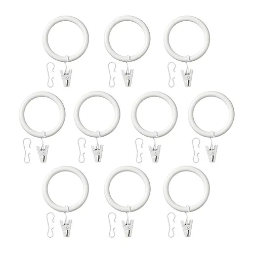 SYRLIG - 窗簾環附夾鉤, 白色, 38 公厘 | IKEA 線上購物 - PE680811_S4