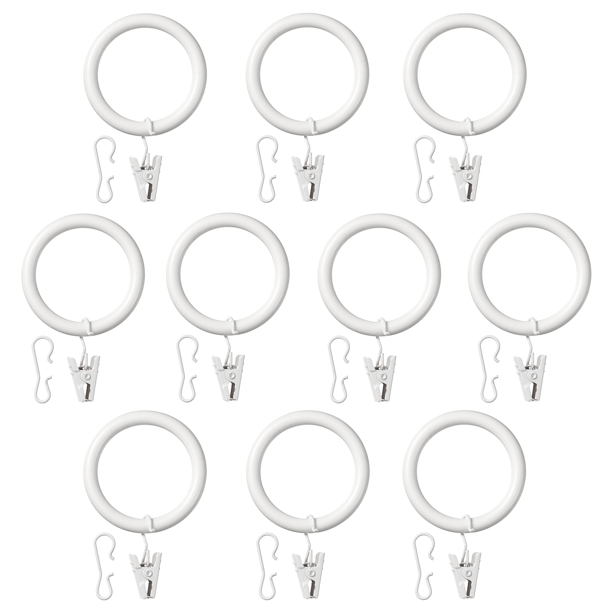 SYRLIG curtain ring with clip and hook