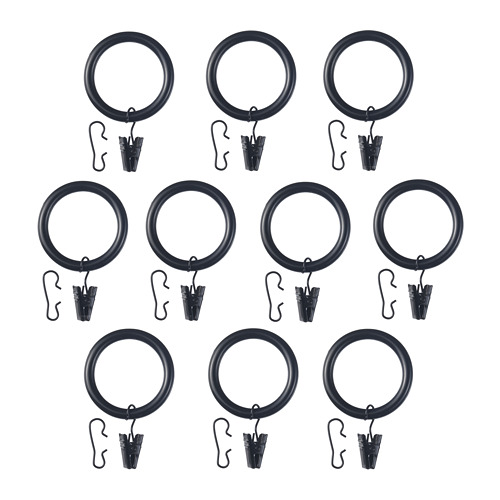 SYRLIG curtain ring with clip and hook