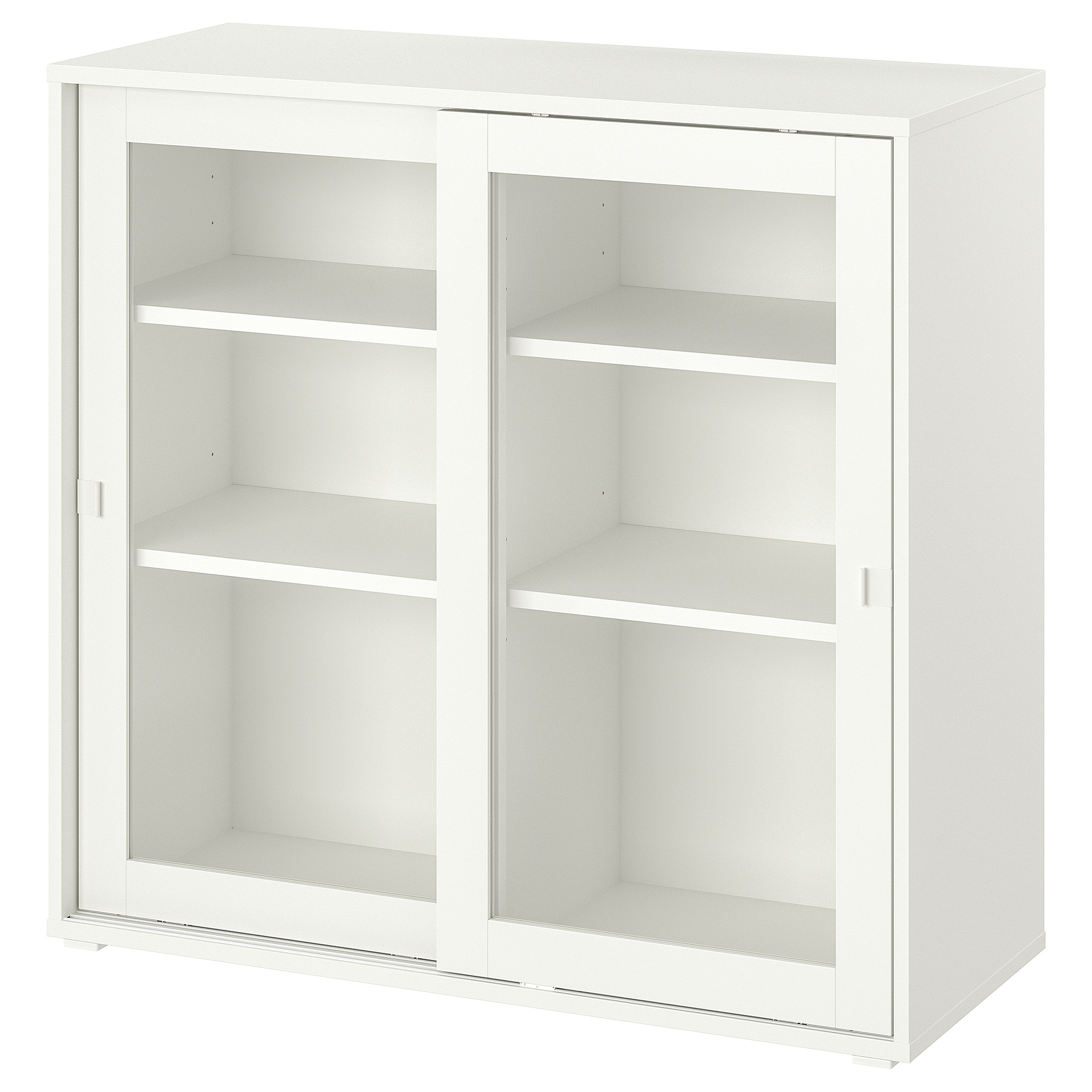 VIHALS cabinet with sliding glass doors