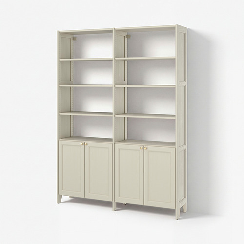 GULDDRAGARE - storage combination, beige/with 4 doors with shelves, 159x37x216 cm | IKEA Taiwan Online - E1044376_S4