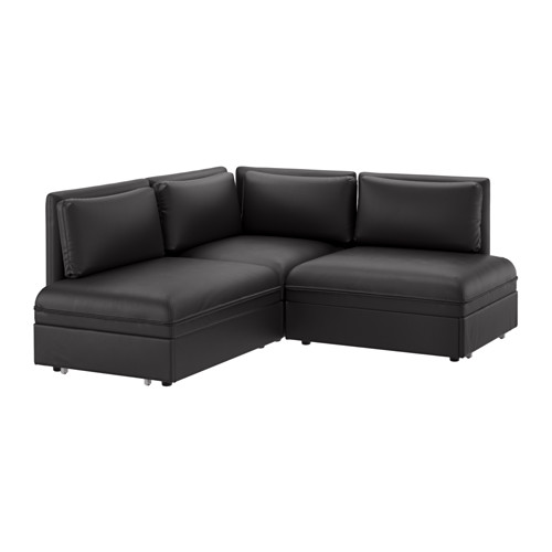 VALLENTUNA - 三人座轉角沙發附2沙發床, Murum 黑色 | IKEA 線上購物 - PE589553_S4
