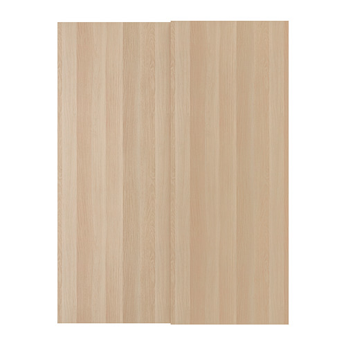 HASVIK - pair of sliding doors, white stained oak effect | IKEA Taiwan Online - PE724848_S4