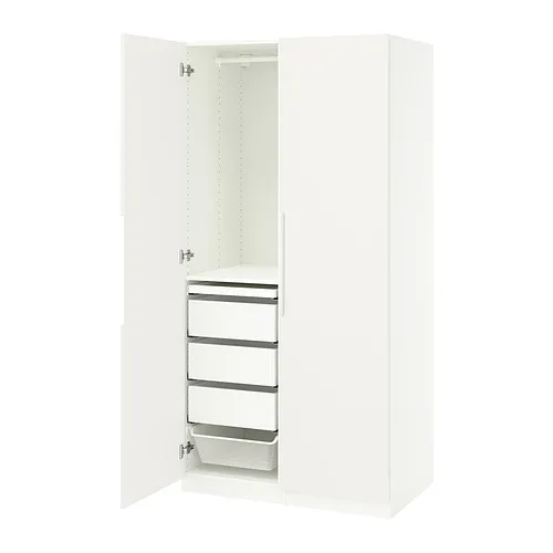 PAX/TONSTAD - 衣櫃/衣櫥組合, 白色/淺乳白色, 100x60x201 公分 | IKEA 線上購物 - PE938534_S4