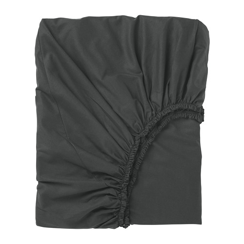DVALA - fitted sheet, black | IKEA Taiwan Online - PE681027_S4