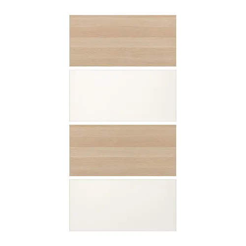 MEHAMN - 滑門, 染白橡木紋/白色, 100x201 公分 | IKEA 線上購物 - PE724946_S4