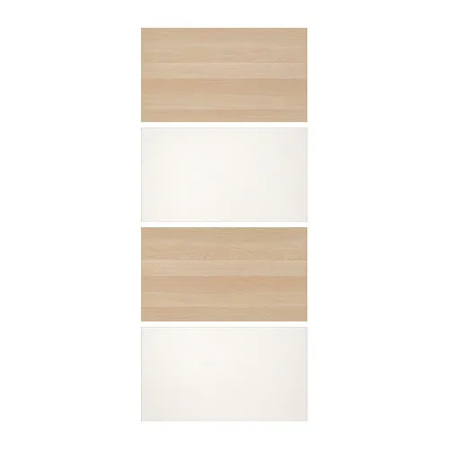 MEHAMN - 滑門, 染白橡木紋/白色, 100x236 公分 | IKEA 線上購物 - PE724947_S4