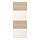 MEHAMN - 4 panels for sliding door frame, white stained oak effect/white, 75x201 cm | IKEA Taiwan Online - PE724948_S1
