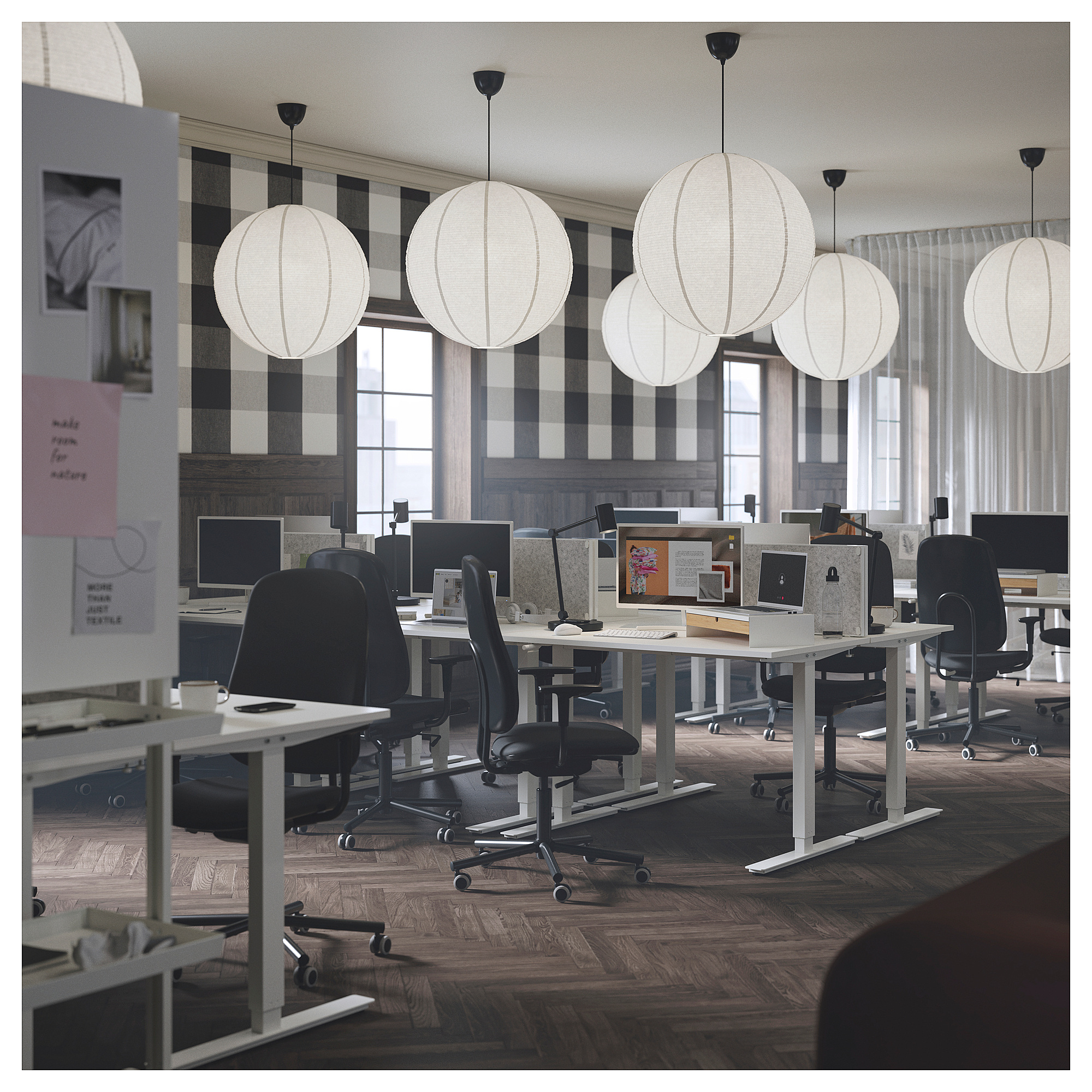 SMÖRKULL office chair with armrests