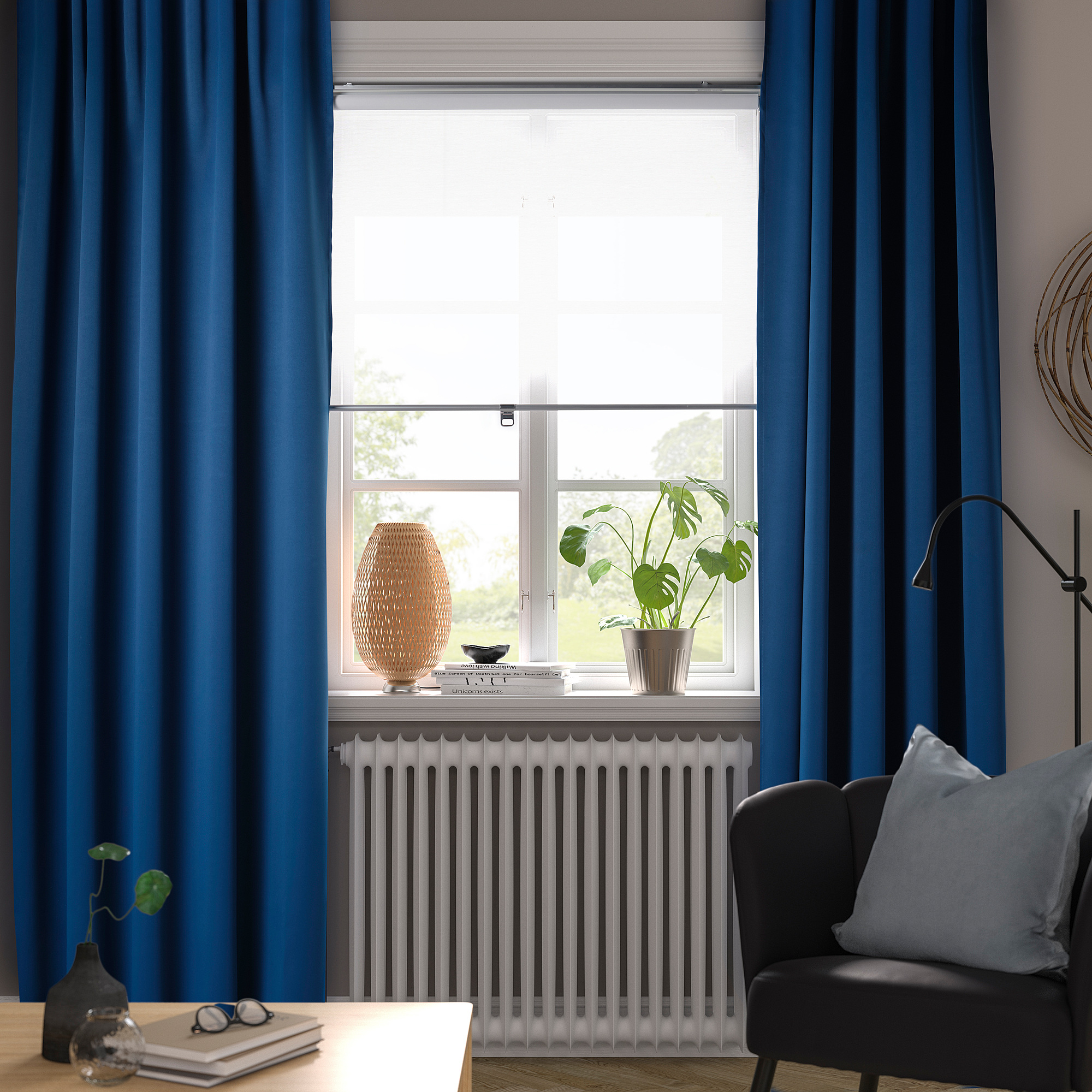 MAJGULL block-out curtains, 1 pair