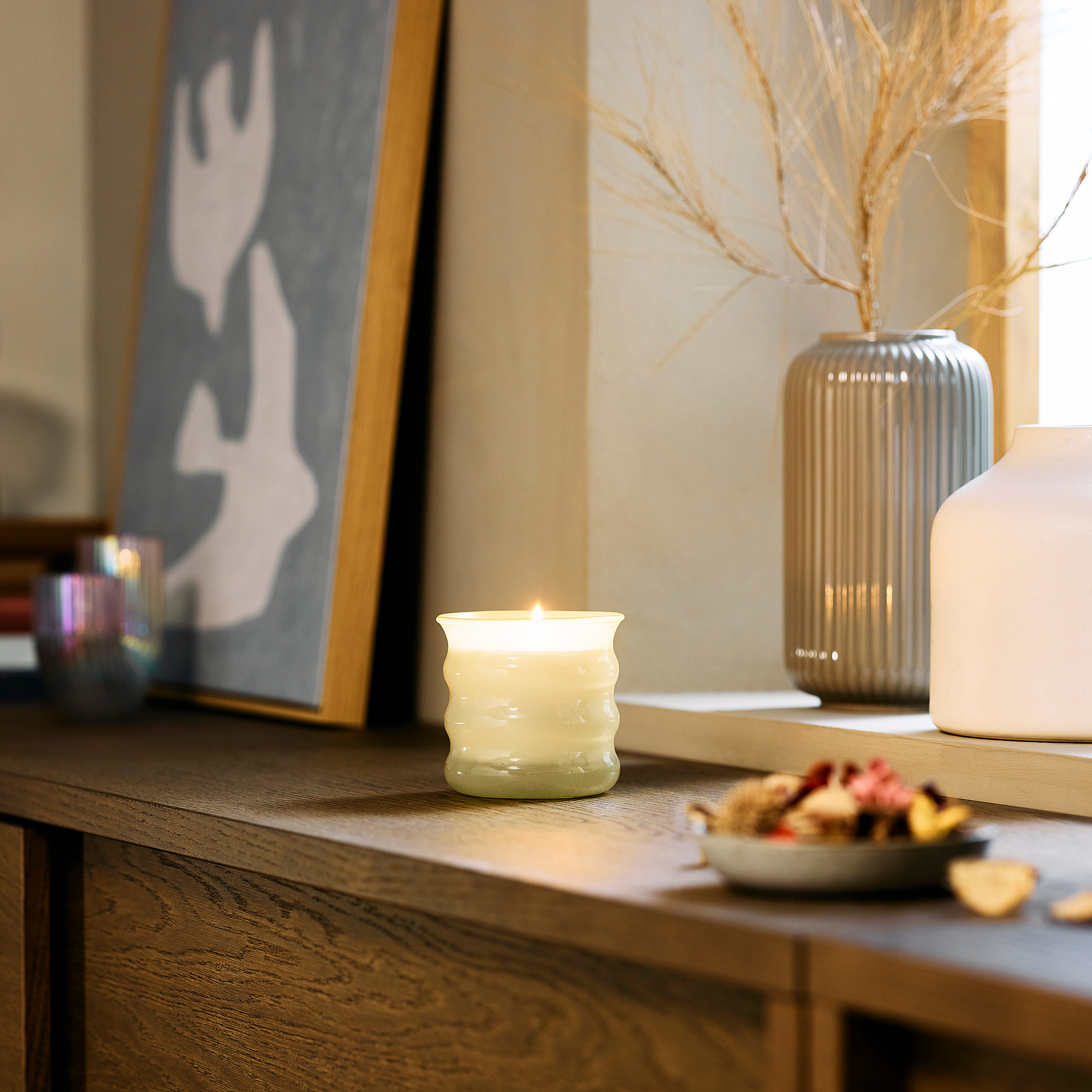 JUVELTRAST scented candle in glass