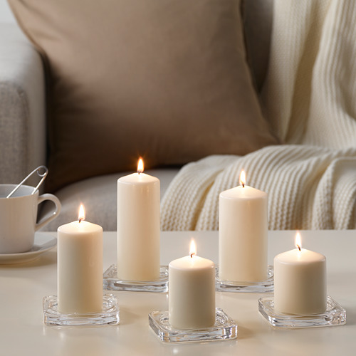 FENOMEN - unscented block candle, set of 5, natural | IKEA Taiwan Online - PE670010_S4