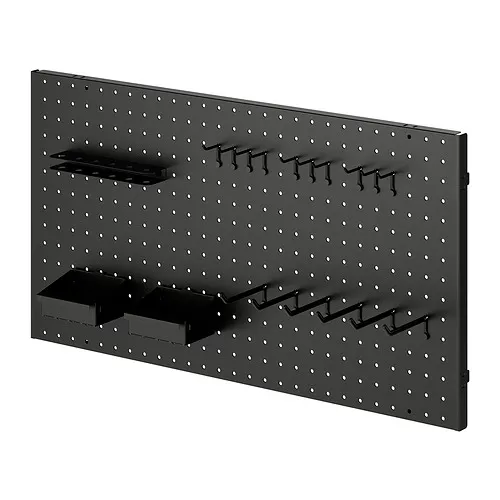 BROR - 20 pieces pegboard set, black | IKEA Taiwan Online - PE938737_S4