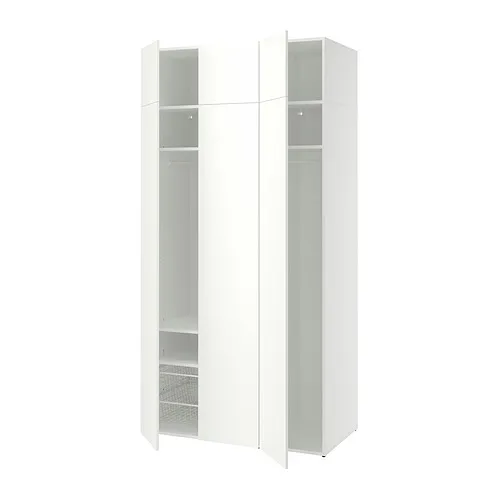 LASTARE - 衣櫃/衣櫥組合，白色/附高度延伸櫃，120x62x237 公分 | IKEA 線上購物 - E1008278_S4