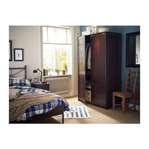 MUSKEN - 雙門衣櫃/3抽, 棕色 | IKEA 線上購物 - PH121612_S4