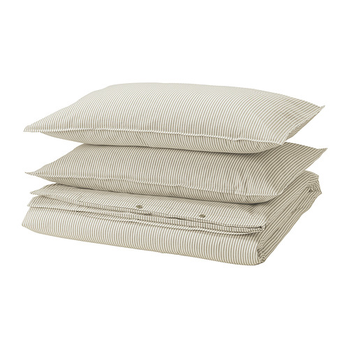 SOLFIBBLA duvet cover and 2 pillowcases