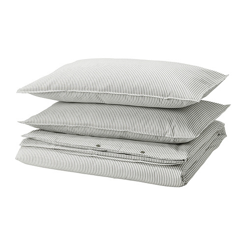 SOLFIBBLA duvet cover and 2 pillowcases