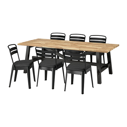 SKOGSTA/RAMSNÄS 餐桌附6張餐椅