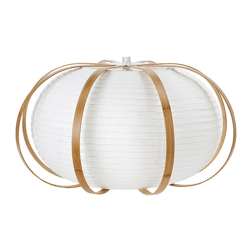 TAGGTOFS - pendant lamp shade, white/bamboo, 67 cm | IKEA Taiwan Online - PE970318_S4