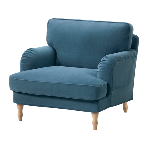 STOCKSUND - armchair, Ljungen blue/light brown/wood | IKEA Taiwan Online - PE575041_S4