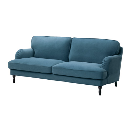 STOCKSUND - 3-seat sofa, Ljungen blue/black/wood | IKEA Taiwan Online - PE575076_S4
