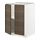 METOD - 底櫃附層板/2門板, 白色/Voxtorp 胡桃木紋 | IKEA 線上購物 - PE725469_S1