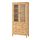 HEMNES - 玻璃門櫃/3抽, 淺棕色, 90x198 公分 | IKEA 線上購物 - PE769489_S1