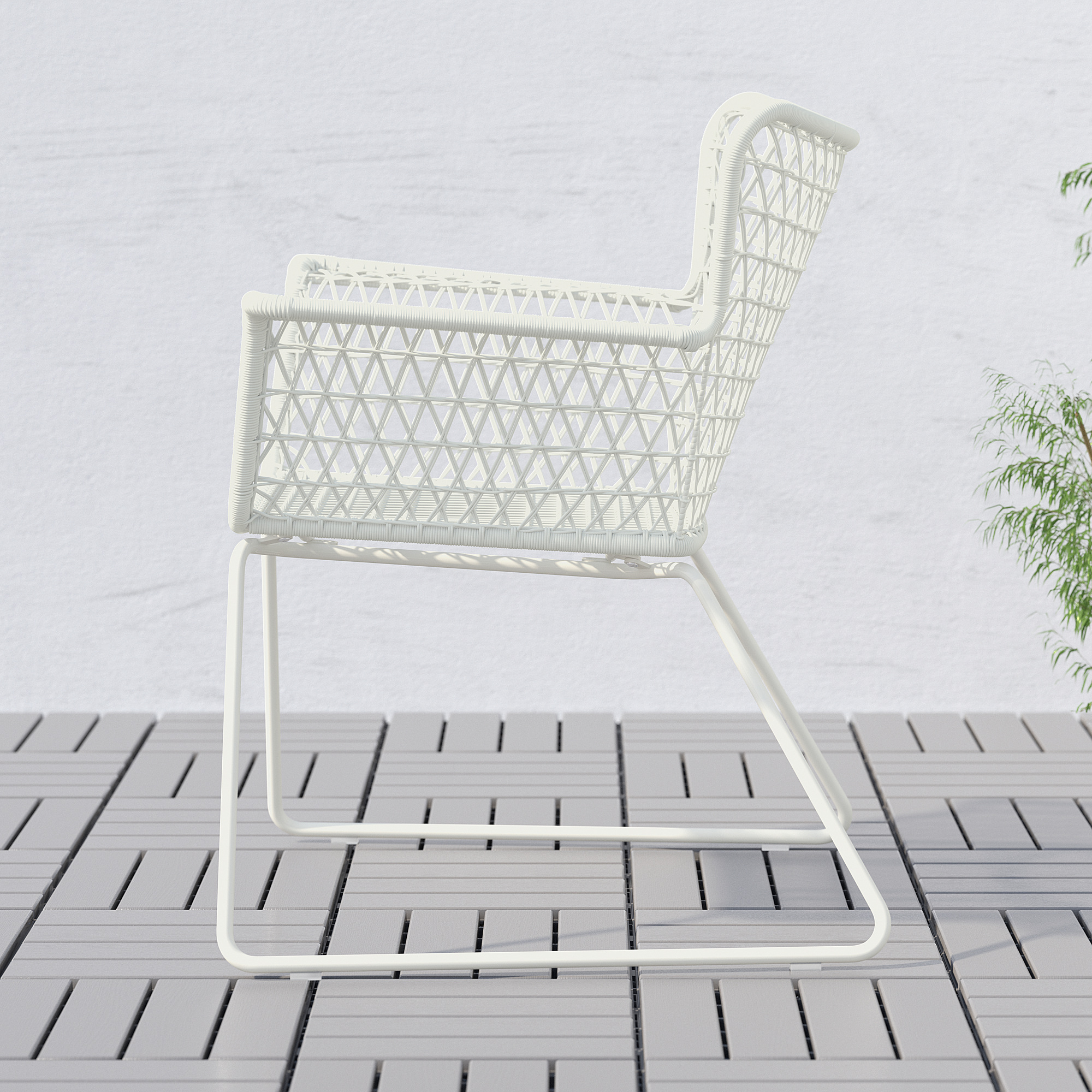 HÖGSTEN chair with armrests, outdoor