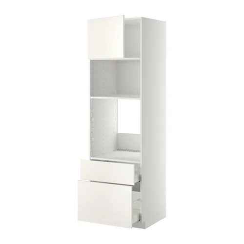 METOD/MAXIMERA - 嵌入式家電高櫃，白色/Veddinge 白色，60x60x200 公分 | IKEA 線上購物 - PE358413_S4