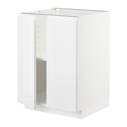 METOD base cabinet with shelves/2 doors