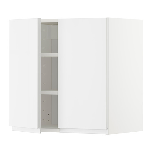 METOD wall cabinet with shelves/2 doors