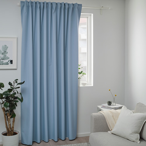BENGTA - 遮光窗簾 1件裝, 藍色 | IKEA 線上購物 - PE769559_S4