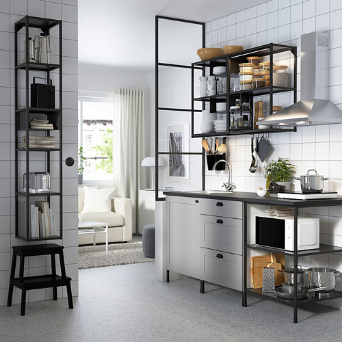 ENHET - 廚房, 碳黑色/灰色 框架 | IKEA 線上購物 - PE783134_S4