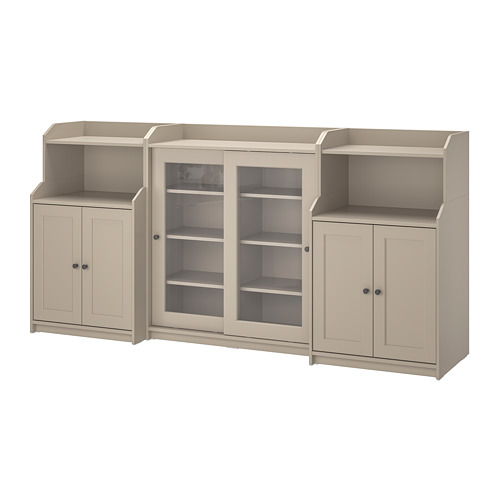 HAUGA - storage combination, beige, 244x46x116 cm | IKEA Taiwan Online - PE825417_S4