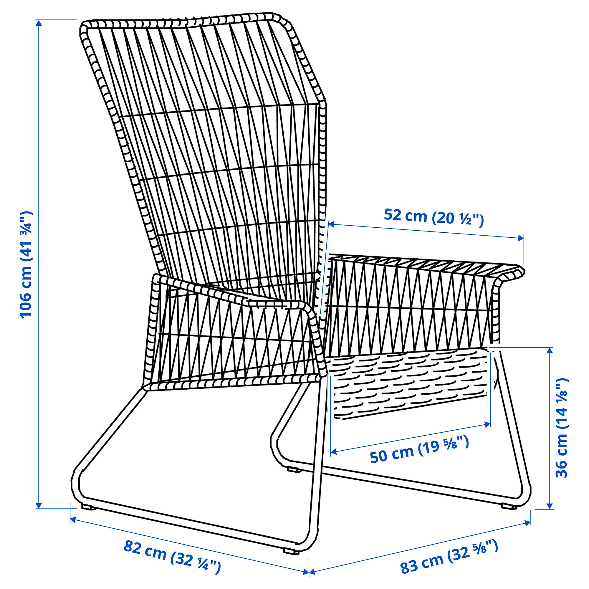 TALLSKÄR armchair, outdoor