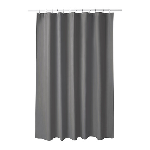 LUDDHAGTORN - shower curtain, grey, 180x200 cm | IKEA Taiwan Online - PE970468_S4