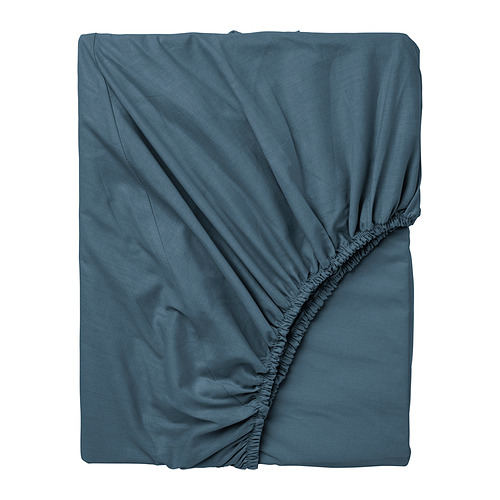 DVALA - fitted sheet, blue, 90x200 cm | IKEA Taiwan Online - PE970495_S4