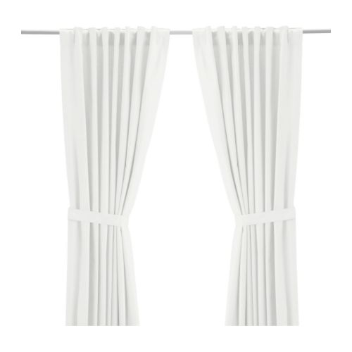 RITVA curtains with tie-backs, 1 pair