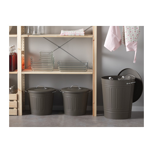 KNODD bin with lid