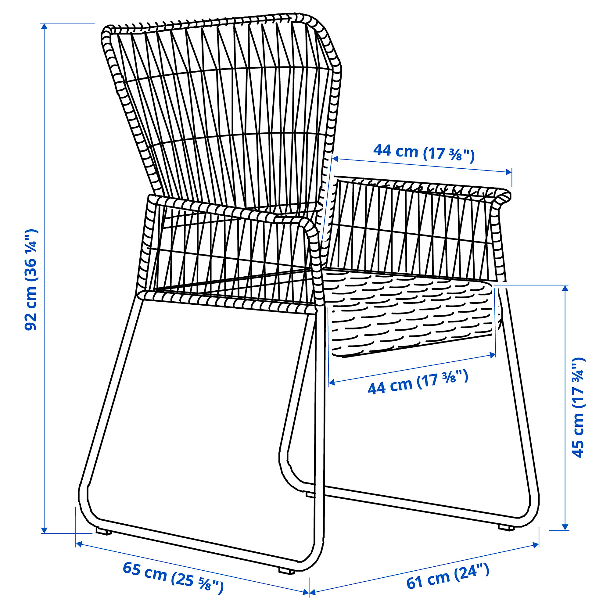 VÄSMAN/TALLSKÄR table+6 chairs w armrests, outdoor